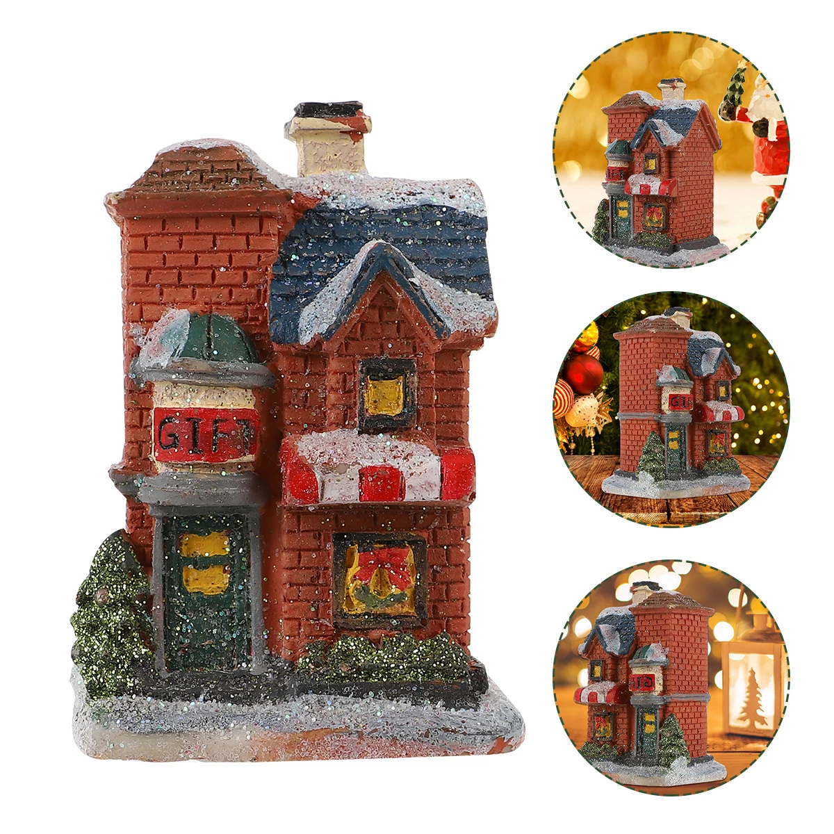 

Glowing Little House Lighted Christmas Village LED up Decorations Houses Mini Story Vintage The Banner Man