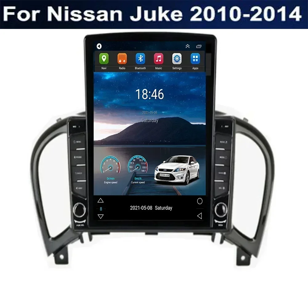 For Tesla Style 2 Din Android 13 Car Radio For Nissan Juke 2010-2014 Multimedia Video Player GPS Stereo Carplay RDS Camera