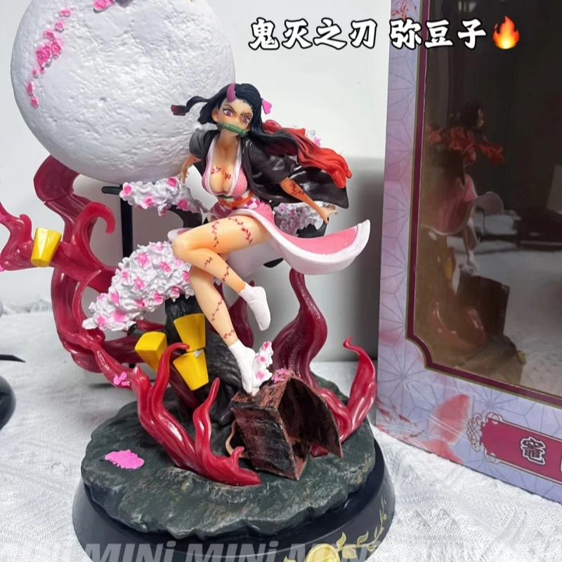 

31CM Gk Demon Slayer Anime Figure Kamado Nezuko With Light Action Figurine Collectible Model Statue Gift Toys For Children