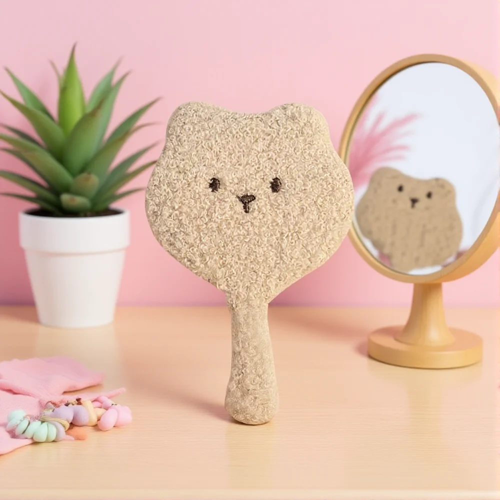 مرآة مكياج محمولة على شكل دب، مرآة مستحضرات تجميل لسطح المكتب، مرآة محمولة للسفر للنساء والفتيات، ملحقات مرايا الوجه