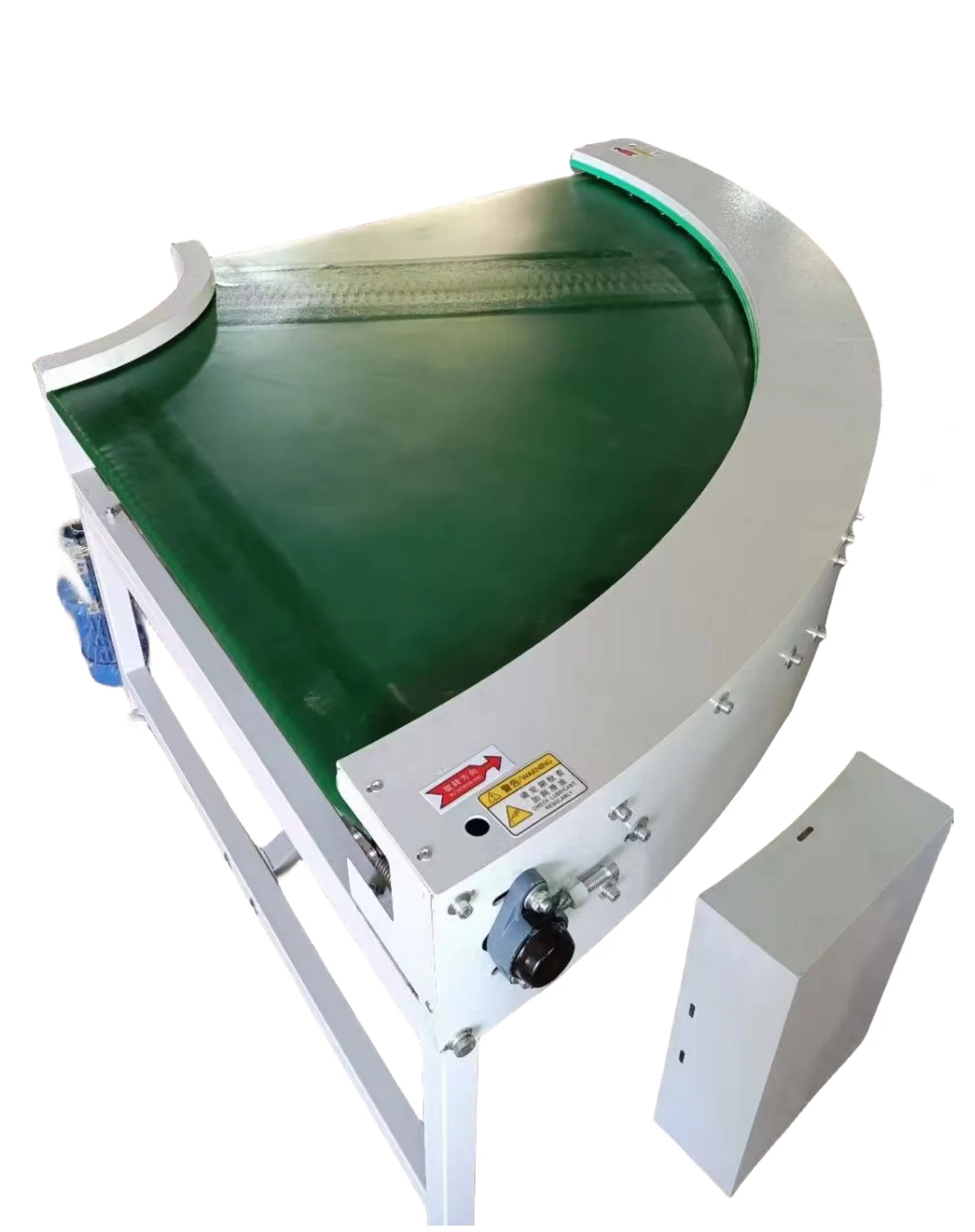 

High Quality Steel Frame Green PVC Speed Mobile Motorized Conveyor