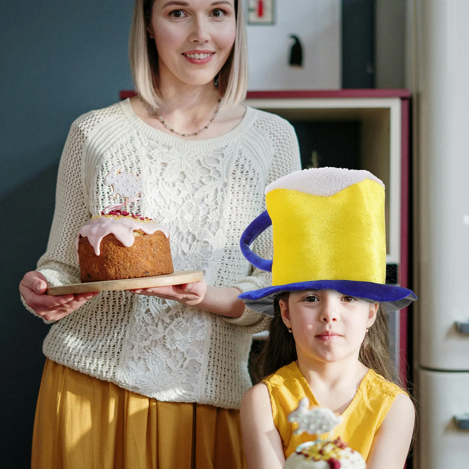 

Party Hat Resembling Beer Mug Perfect for Birthday Parties Festive Performances Costume Gatherings Easy to Most Head