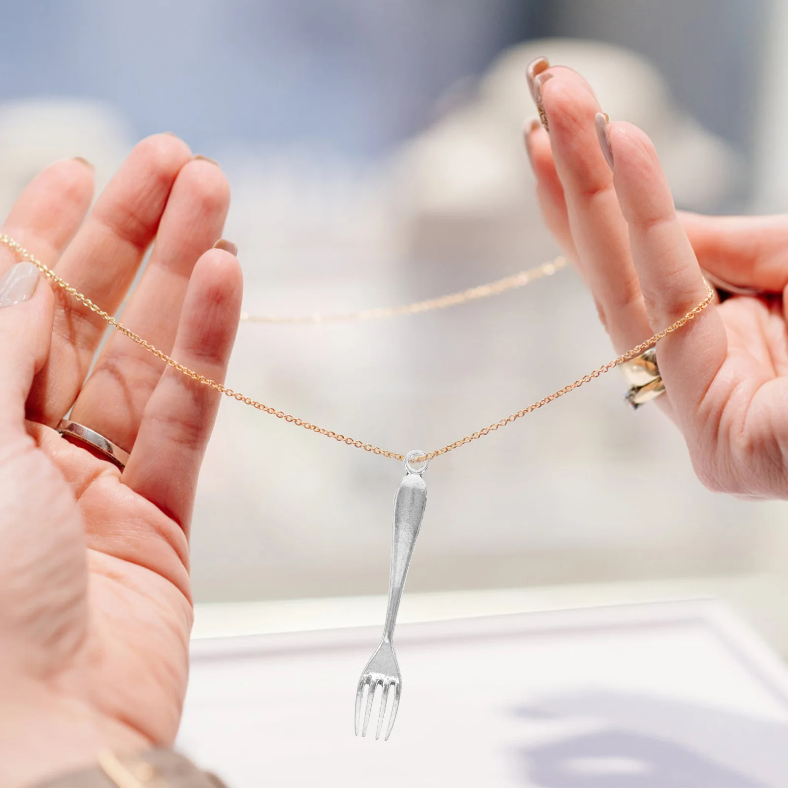 

10Pcs Silver Fork Charms Vintage Tableware Pendant for Jewelry Making Necklace Bracelet Earrings Keychain DIY