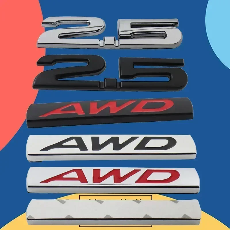 QA 3D 2.5 AWD for CX-5 CX-7 CX-9 RX7 RX8 626 MX5 Car Fender Side trunk Nameplate Decal Emblem Badge Sticker