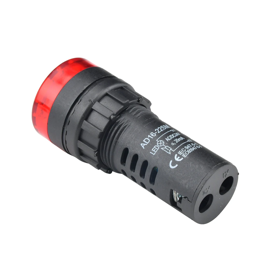 AD16-22SM AC 110V 220V DC 12V 24V Flitssignaallicht Rode LED Actieve Zoemer Piepalarm Indicator Groen Geel