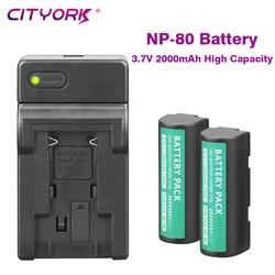 High Capacity 3.7V 2000mAh Battery FNP-80 NP-80 NP80 For Fujifilm X6800 X4900 X6900 X4800  Camera Rechargeable Lithium Battery