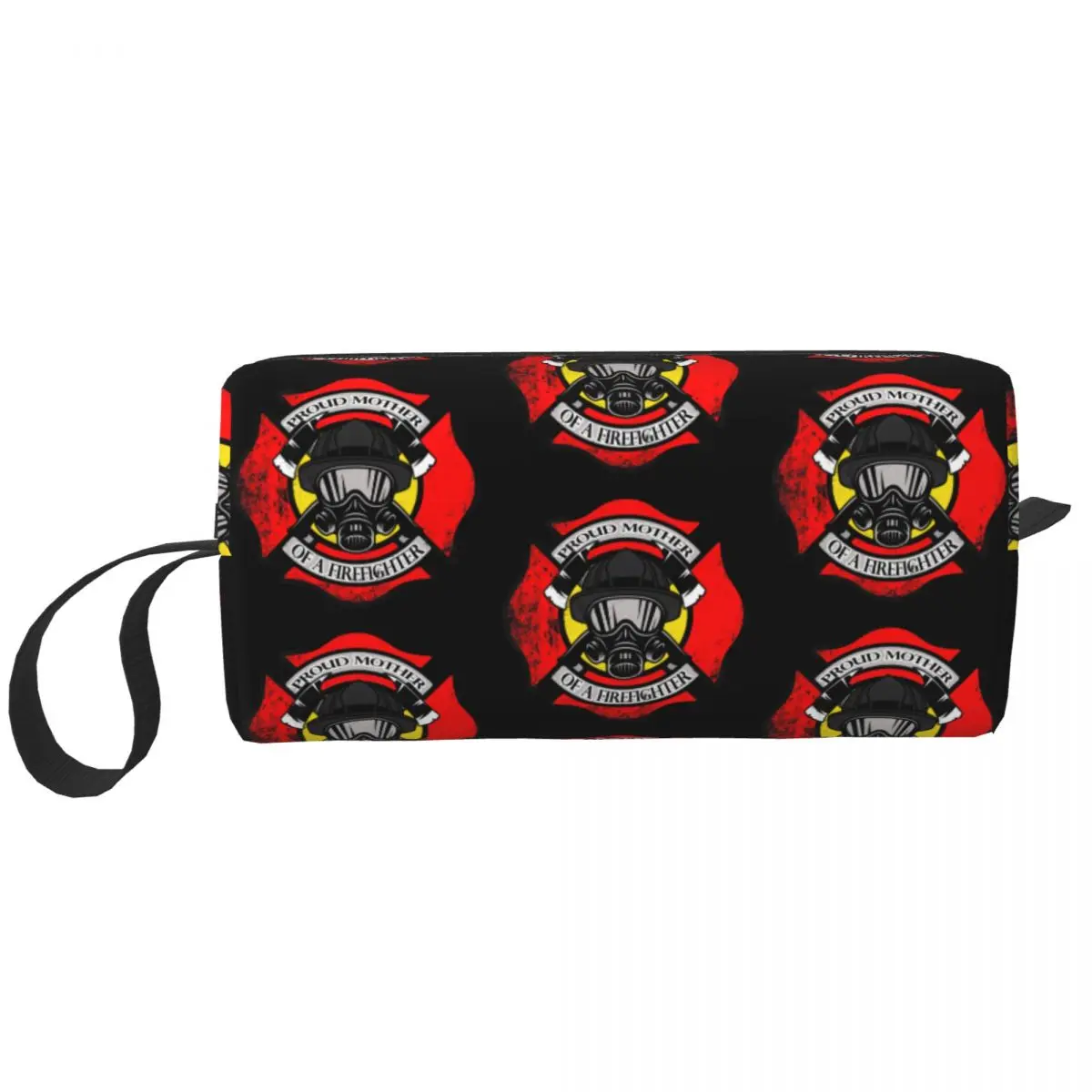 Firefighter Makeup Bag for Women Travel Cosmetic Organizer Cute Fireman Fire Rescue Storage Toiletry Bags