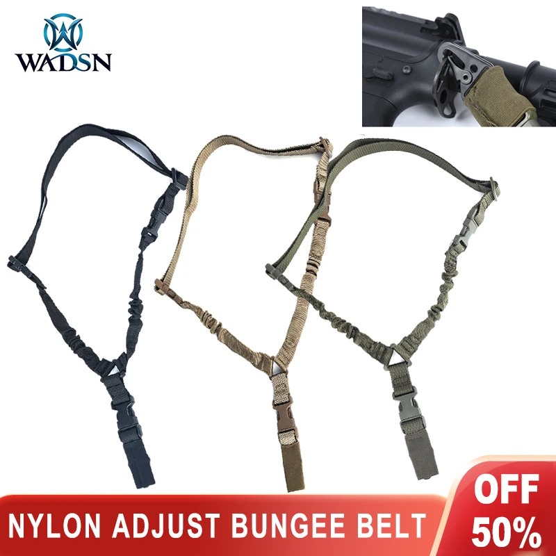 Wadsn Airsoft Tactical Military Nylon Bungee Belt Safe Ropes Adjustable Hunting Rifle Strap Sling Gunbelt Accessories