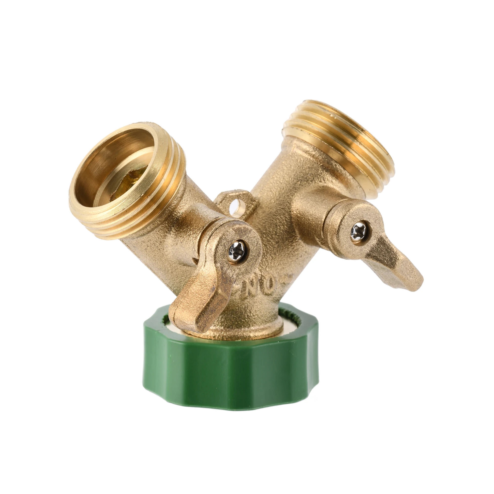 

1PC 2 Way Garden Hose Splitter Solid Brass Y Valve Connector 3/4'' Thread Water Hose Adapter for Garden Irrigation
