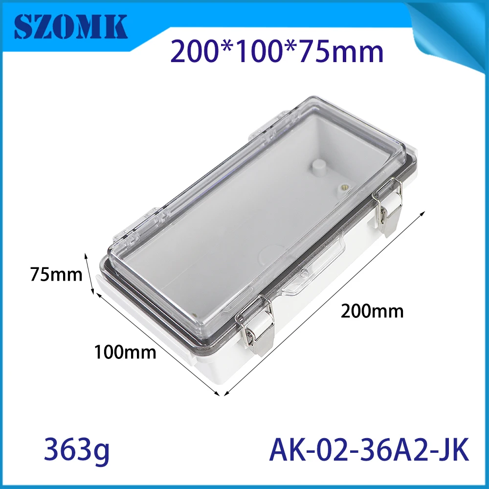 200x100x75mm Weatherproof Pc Abs Wall Mount Enclosure Electric Cable Fiber Optic Junction Box Terminal Boxes