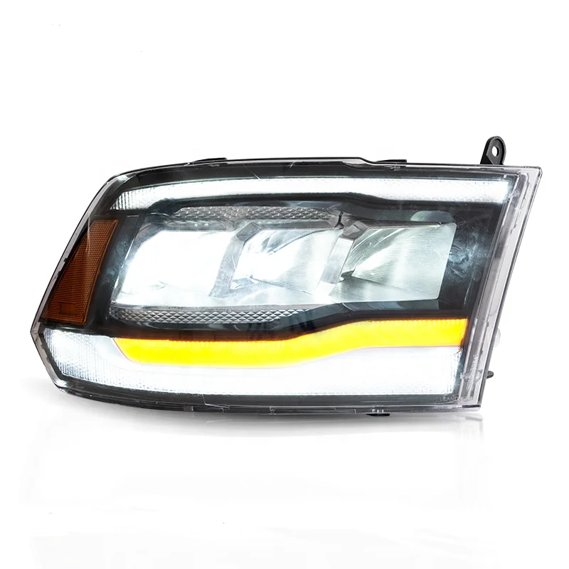 Suitable For Dodge Ram 1500 2500 3500 Headlight Assembly Modified LED Breathing Welcome Headlight Assembly Flowing Turn Signal