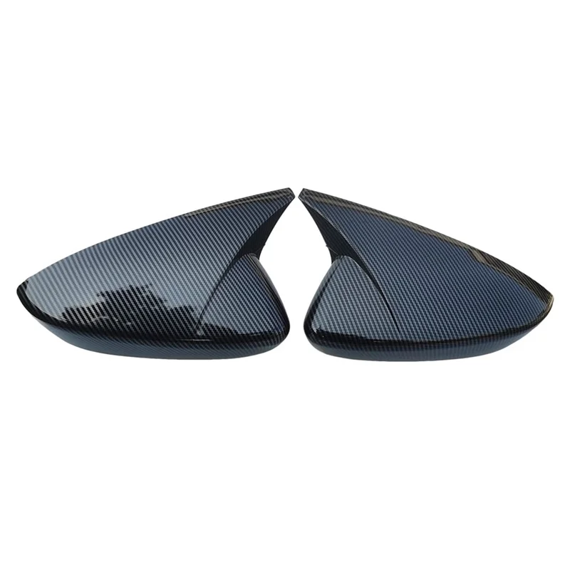 

For Mazda 3 Axela 2019-2025 Car Exterior Door Ox Horn Rearview Mirror Cover Side Mirror Cap Trim Accessories Carbon-A67F