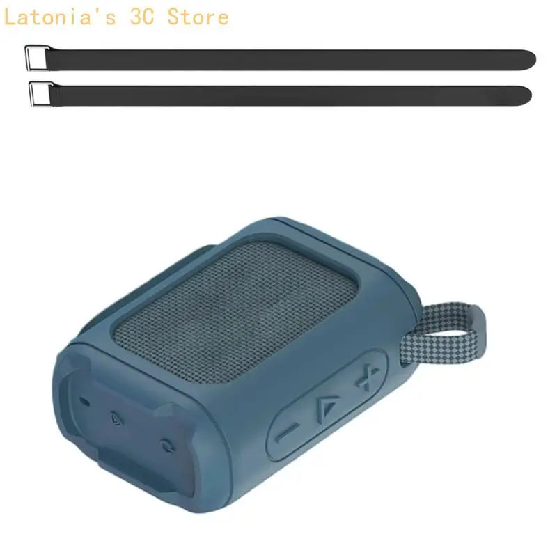 Carry Point Speaker Case in Silicone, Portable Wrap Cover with Open Panel Access for Travel, Walks, and Daily Use X3UB