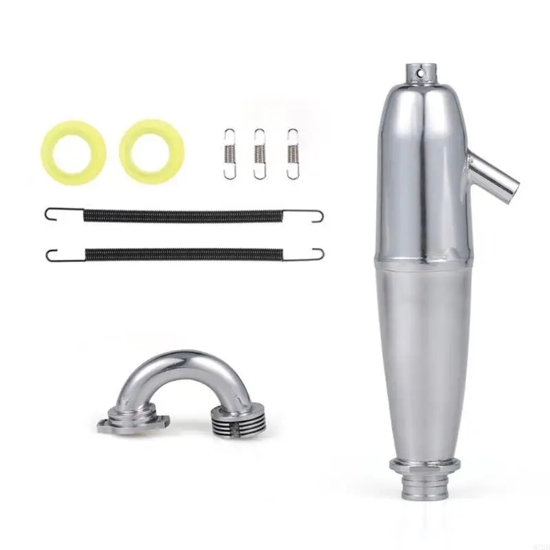 

Q22D Car Exhaust Pipe Stainless Exhaust Joint Tube Upgrade Accessory for HSP Redcat 1/8 Car SH GO 21/28 Engine Model