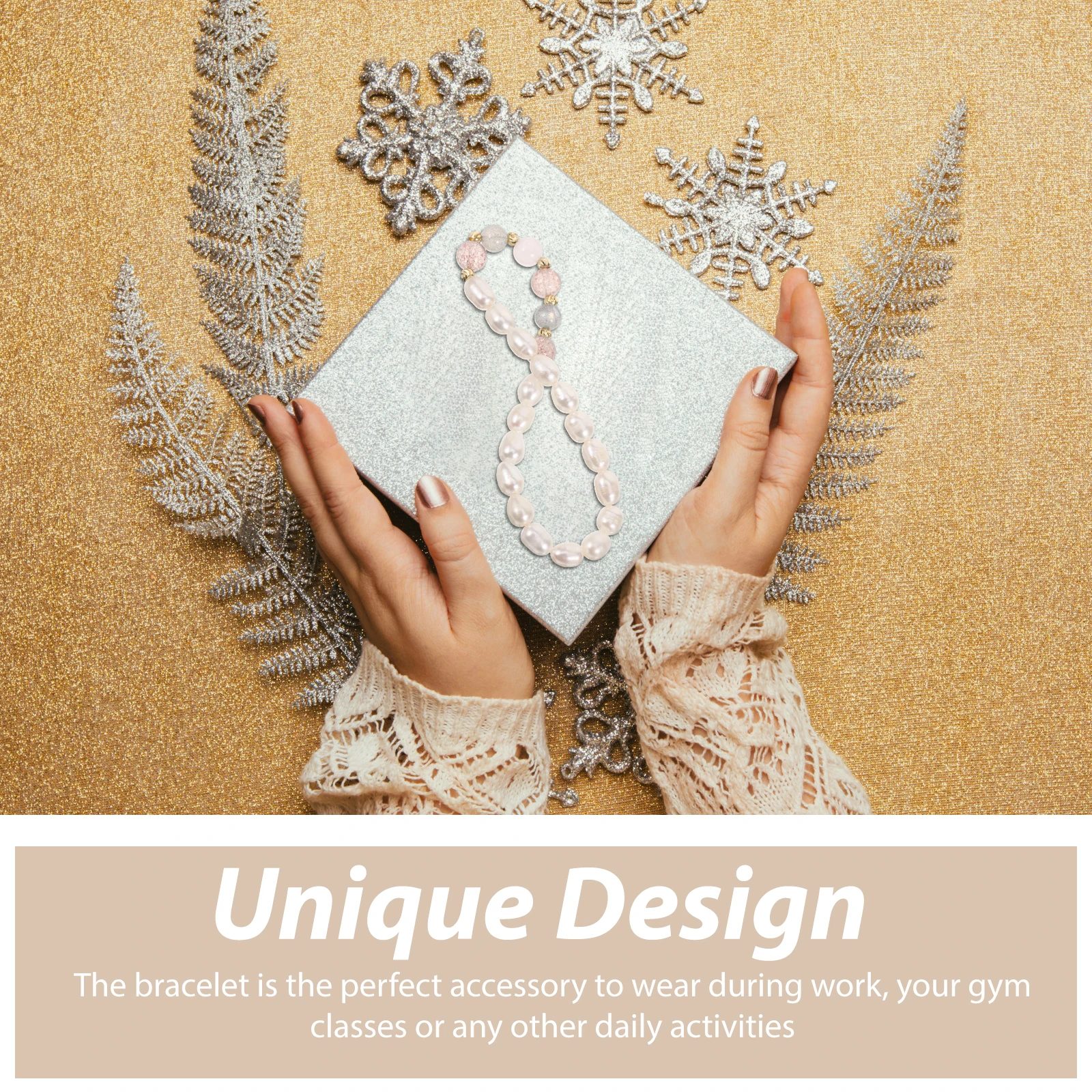 

Sturdy Beads Strawberry Crystal Pearl Bracelet Daily Wear Simple Elegant Wristband For Women Small Bridesmaid Accessories Mom