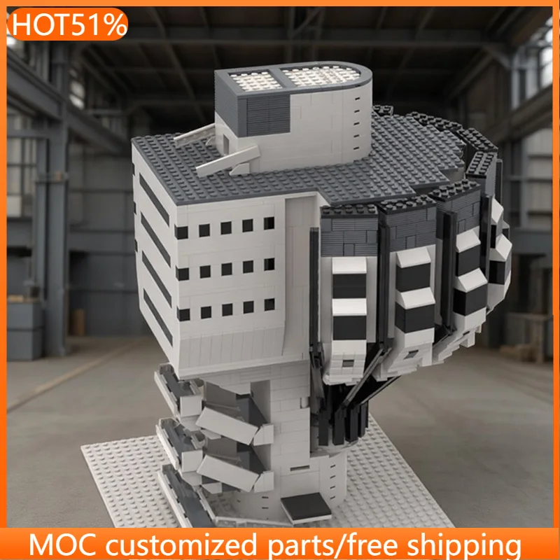 

1557 деталей Модульный конструктор Bierpinsel 1:130 MOC, настраиваемый модульный конструктор, популярный развивающий DIY-набор, игрушка-подарок для мальчиков на праздники