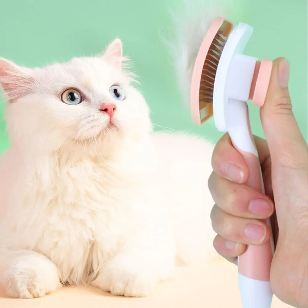 Pet Grooming Slicker Brush Self Cleaning Comb For Dogs Cats Massage Shedding Hair Removal Tool Fur Removal Grooming Kit