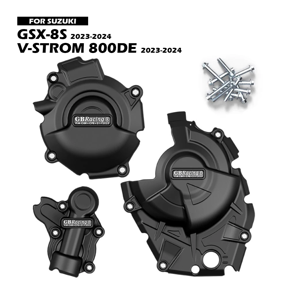 

GSX8S V-STROM 800DE 2023 2024 GBRacing Engine Protect Cover For SUZUKI Motorcycle Clutch Pulse Protection Cover Accessories