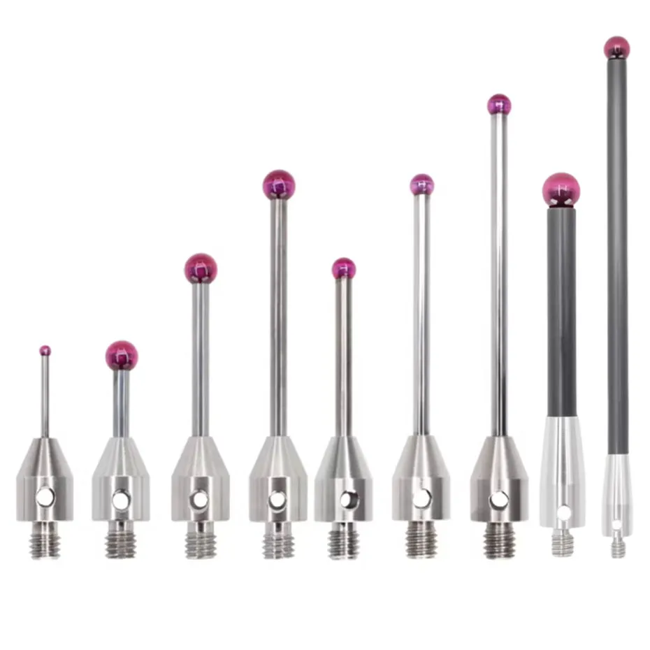 Three-dimensional probe, three-coordinate measuring probe, ruby gauge, CNC machine tool probe, probe head, touch probe, thread M