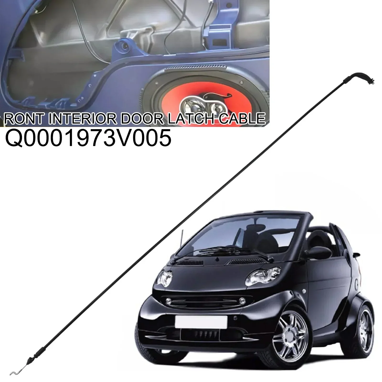 

For Smart City-Coupe 1998-2004 OEM Q0001973V005 Front Interior Latch Silver Tone Stable Characteristics Brand New Condition