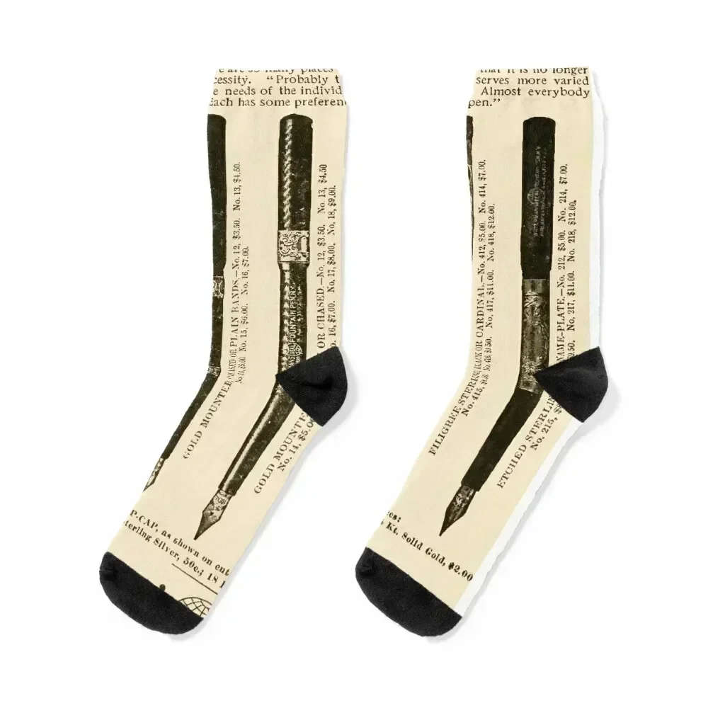 

Waterman's Ideal Fountain Pen Socks christmas gifts custom Stockings compression Women Socks Men's