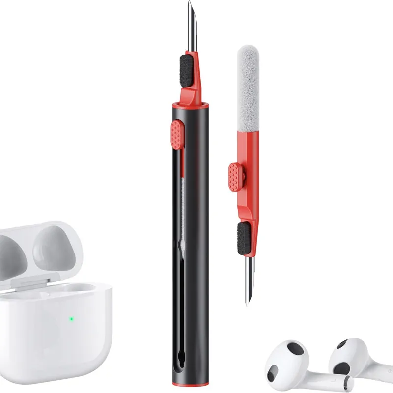 Alat Pembersih Earphone Desain 3-In-1 Baru Datang untuk Airpods 1/2/3 Casing Earbud Keyboard Pena Pembersih Headphone Sikat Pena Pembersih
