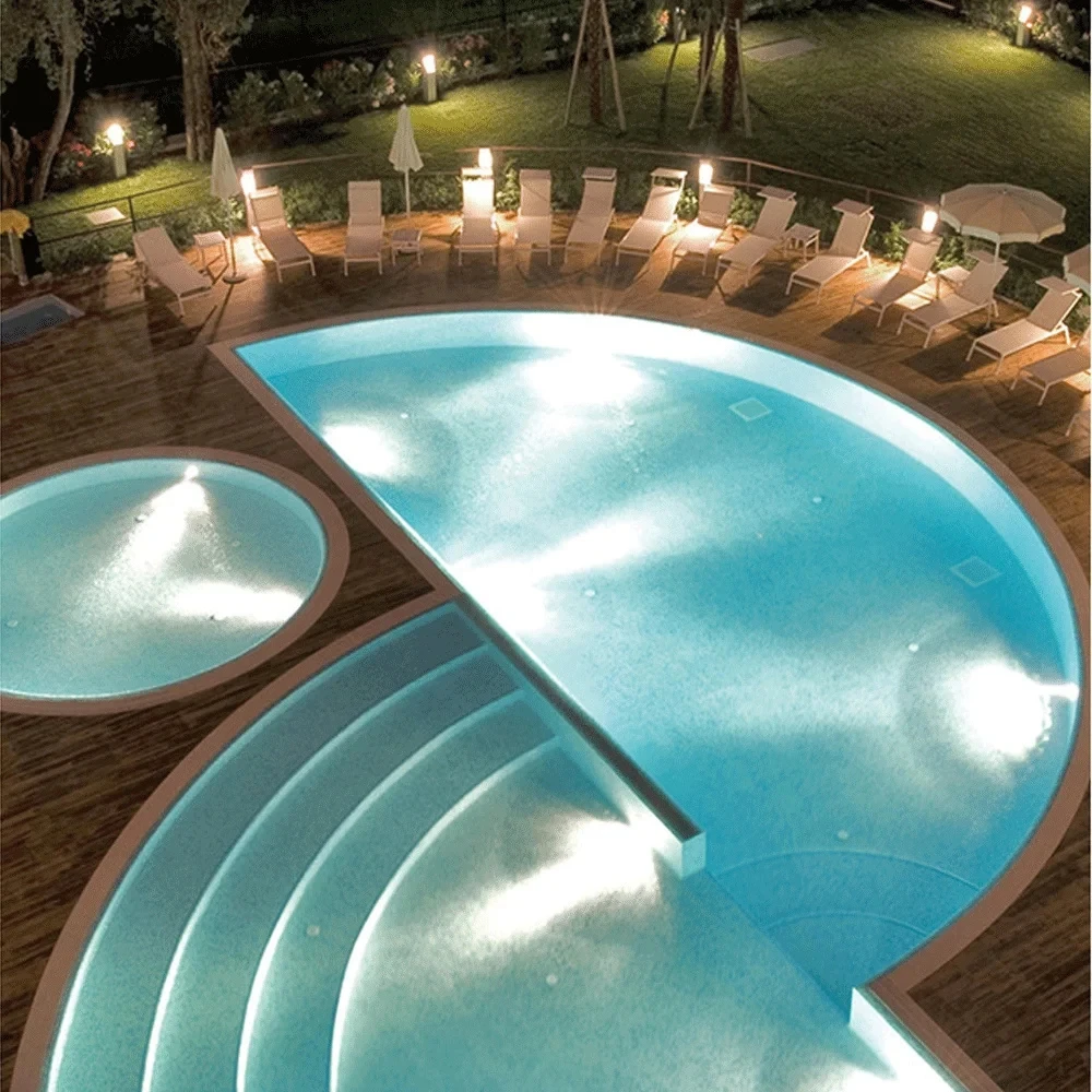 Luz LED para Piscina RGB de 35W, IP68, resistente al agua, 12V, lámpara subacuática montada en la pared para exteriores, foco LED para estanque y Piscina