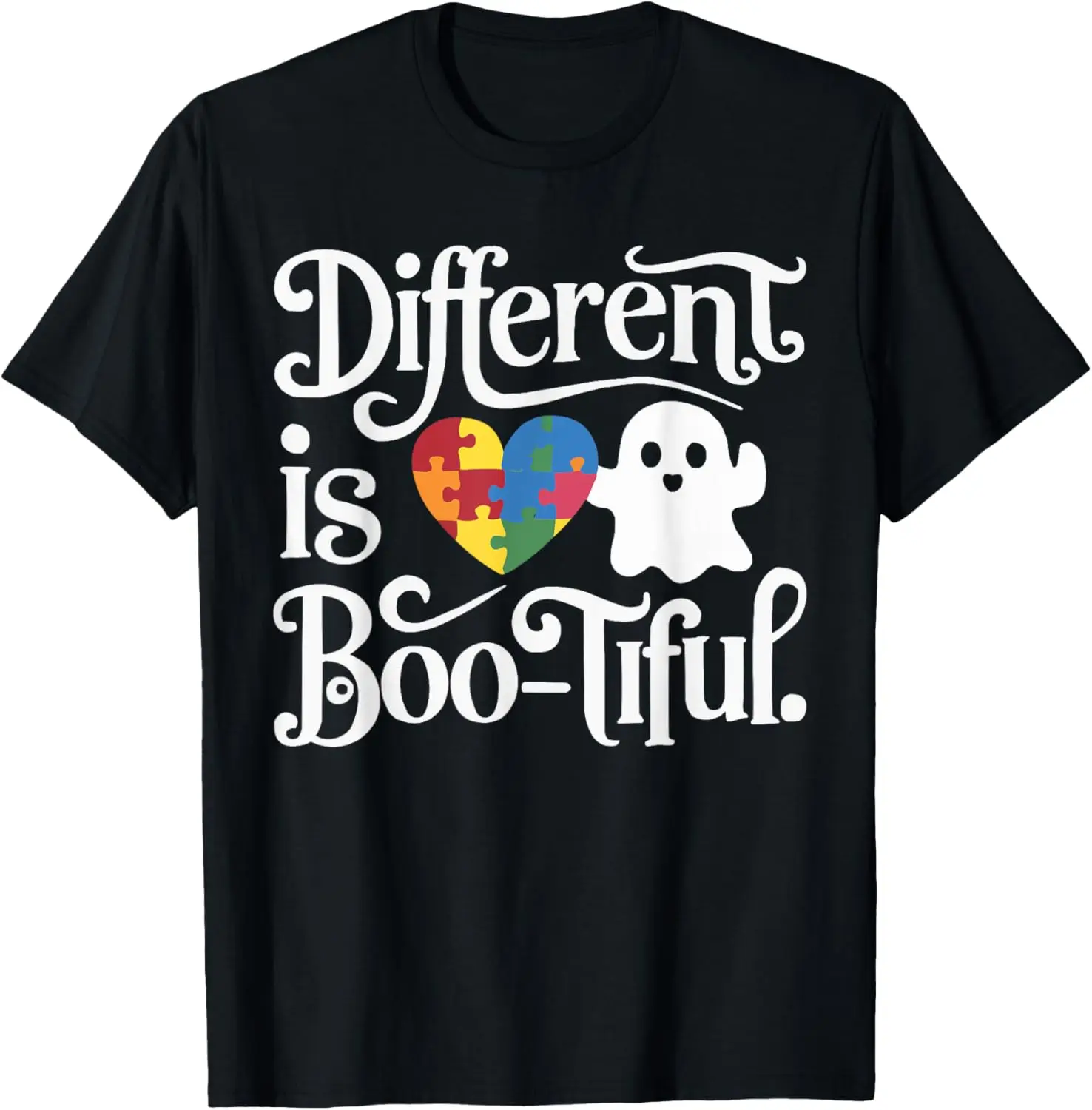 Support Autism Halloween Spooky Autistic Trick Or Treat T-Shirt