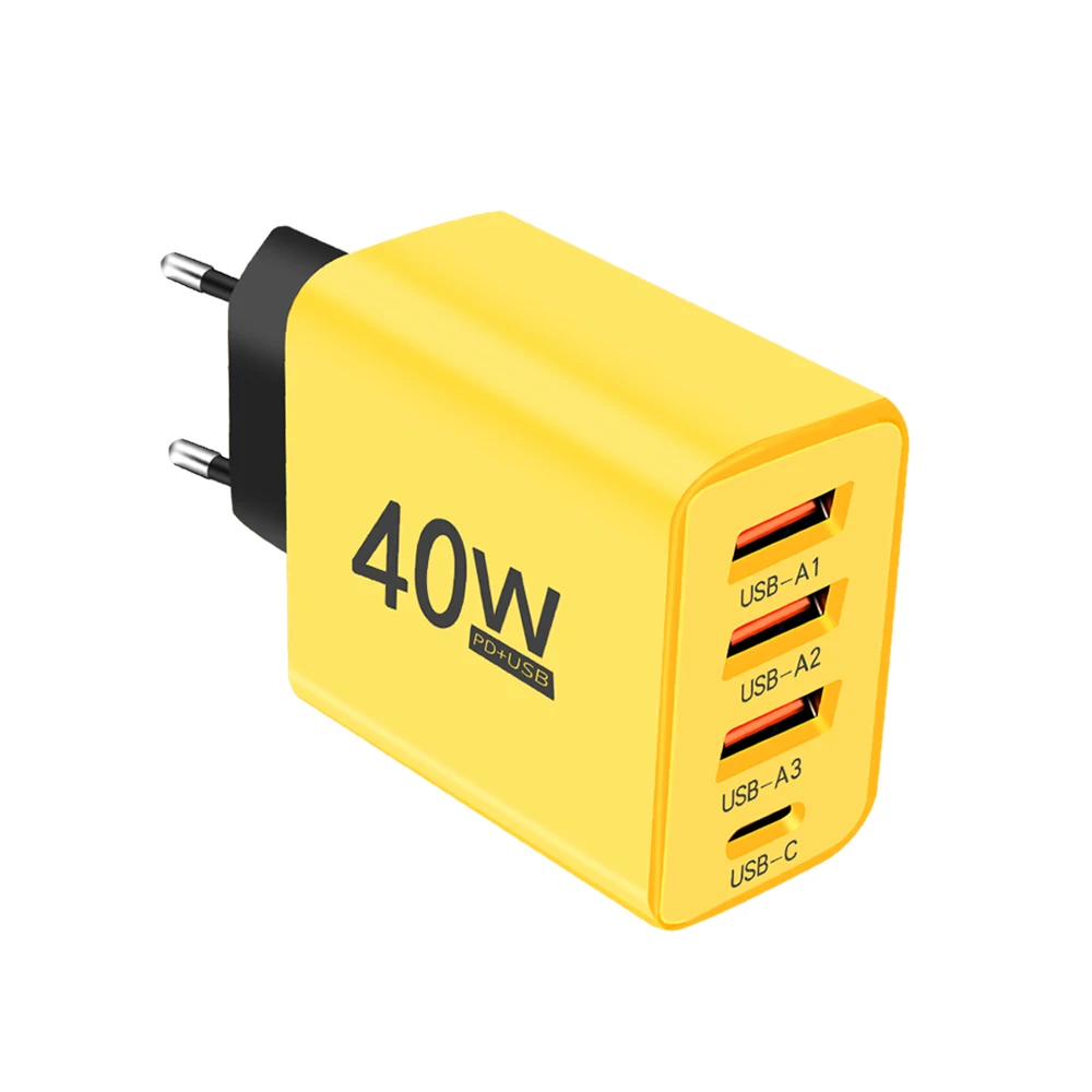 40W 4 porty USB typu C ładowarka do szybkiego ładowania 3.0 szybkiego ładowania dla iPhone Samsung Xiaomi Huawei Adapter do telefonu komórkowego