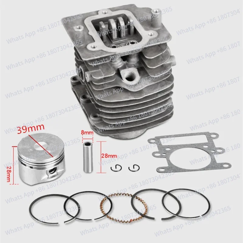 

S35 Cylinder kit 39mm For S35 139F-8 engine 4 stroke brush cutter lawn mower zylinder piston ring pin clip assy