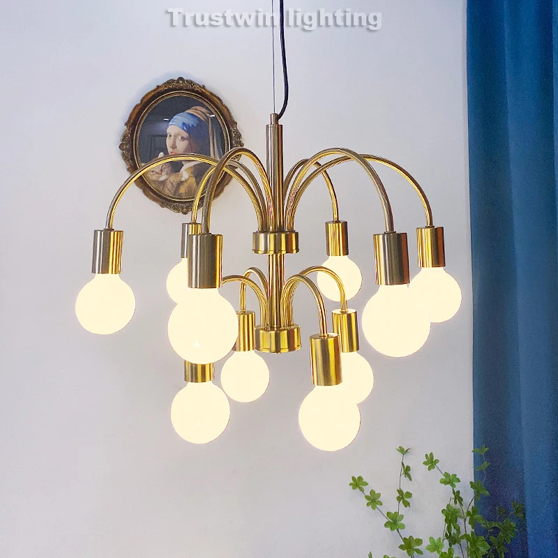 Серебристая золотая современная люстра, светильник, глобус, светодиодная подвесная лампа для столовой, фойе, круглый кронштейн, стеклянный шар, люстра, лампа