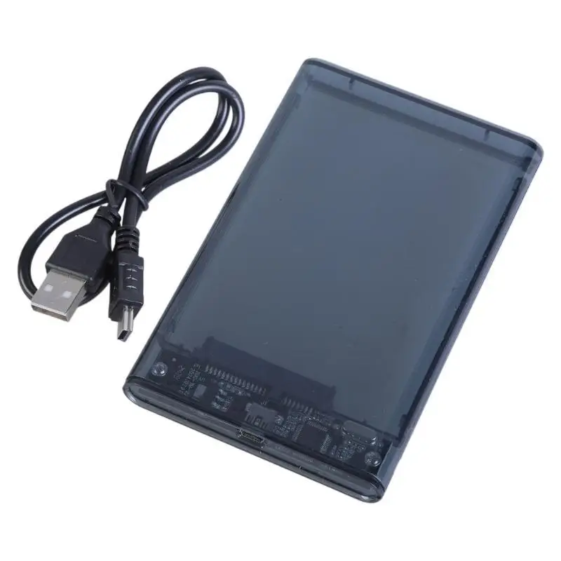 652F Durability 2.5Inch External Hard Disk Box Enclosure for HDD with Plugs and Play Functionality Gray Hard Disk Case