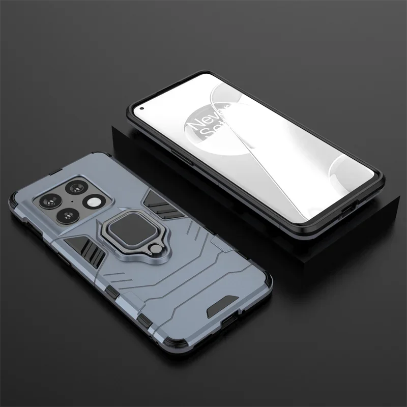 For Oneplus 10 Pro 5G Case Silicone Shockproof Bumper Armor Phone Case For One Plus 10 Pro 10Pro Magnetic Holder Ring Back Cover