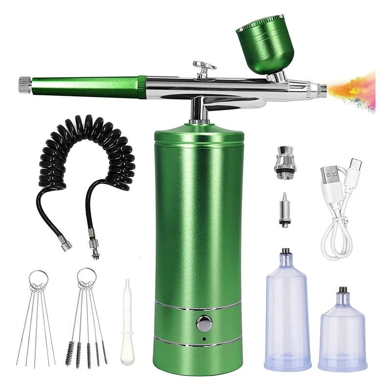 

Air Brush Accessory Kit Auto Handheld Sprayer With 0.3Mm Tip, Portable Air Brushes For Painting, Tattoo,Nail Art, Model Coloring