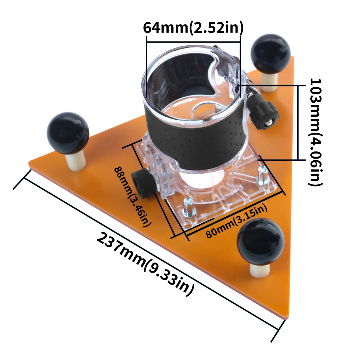 Triangle Router Table Insert Plate Trimming Insert  Wood Milling Slotting Chamfering Trimming Machine Balance Board DIY Tools