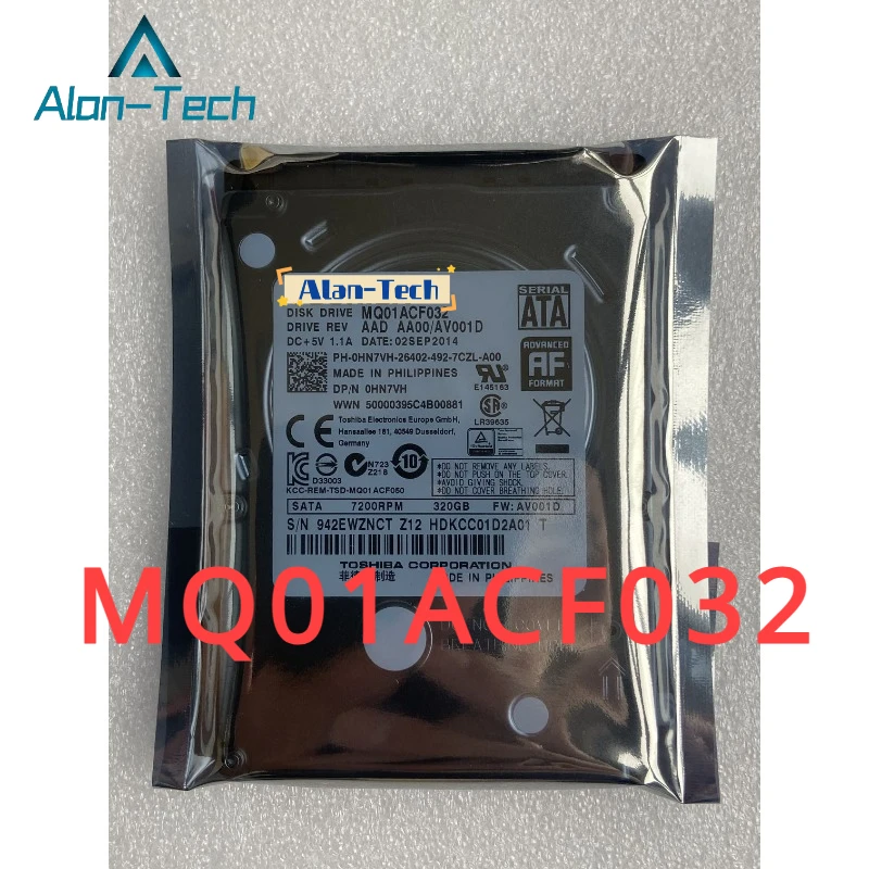 محرك الأقراص الصلبة To-shiba MQ01ACF032 320GB SATA 6 جيجابايت/ثانية 2.5 بوصة 16MB 7200 RPM HDD