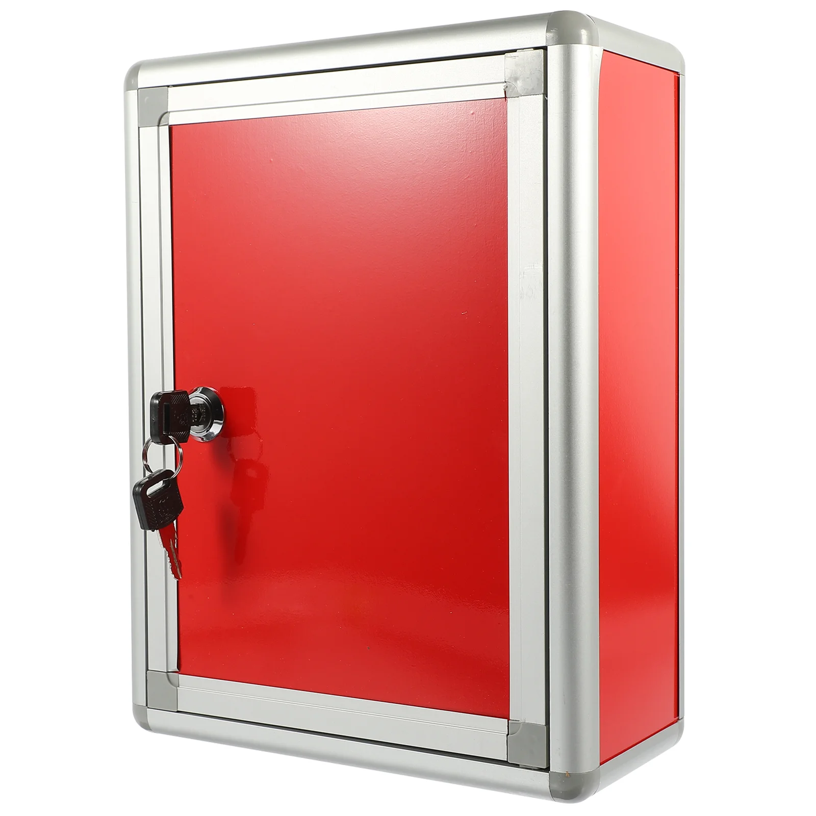

Employee Suggestion Box Wall Mount Mailbox Vintage Aluminum Lockable Post Container Home Office Space Saving Retro Style