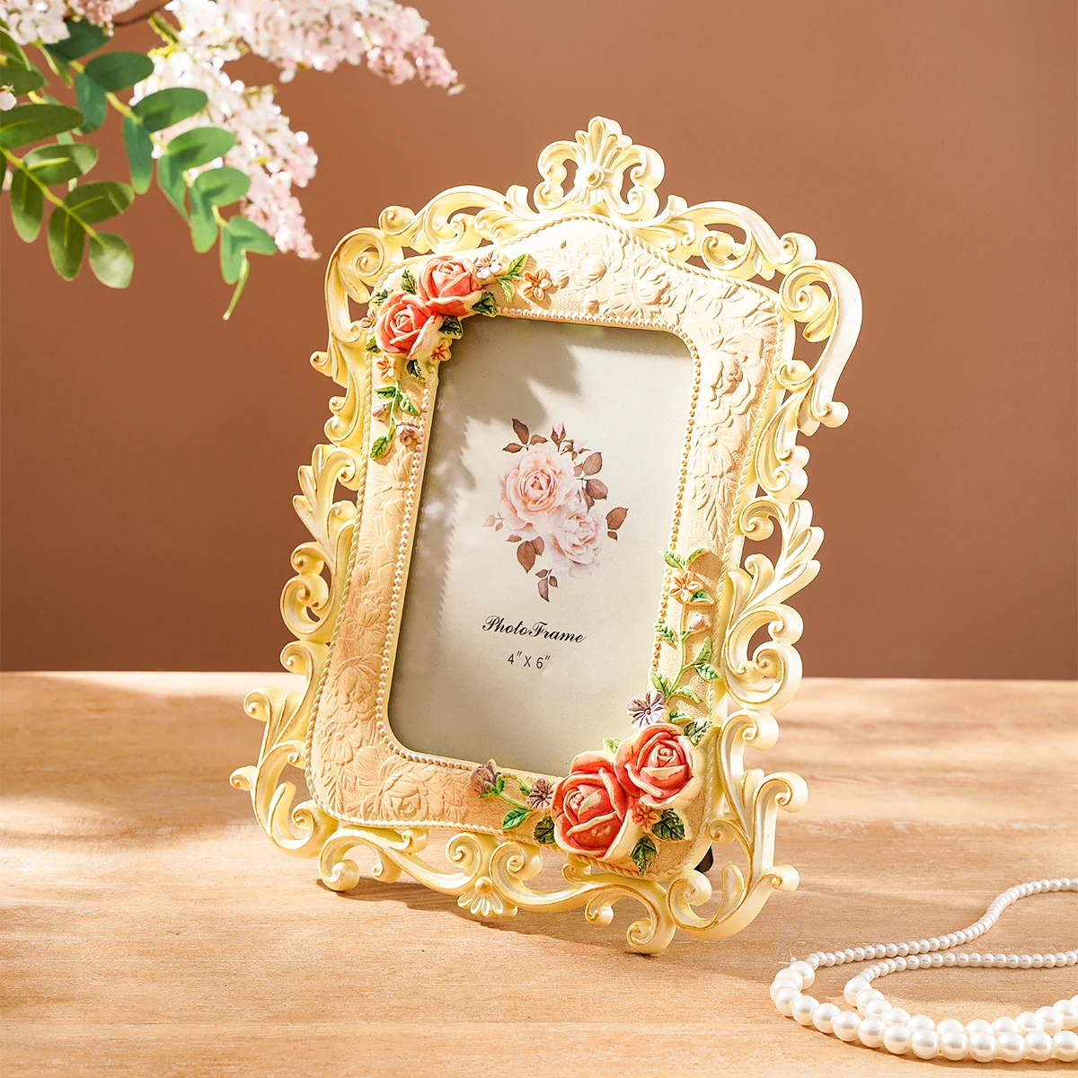 1 PC, Creative Resin Material European-Style Three-Dimensional Pattern Photo Frame