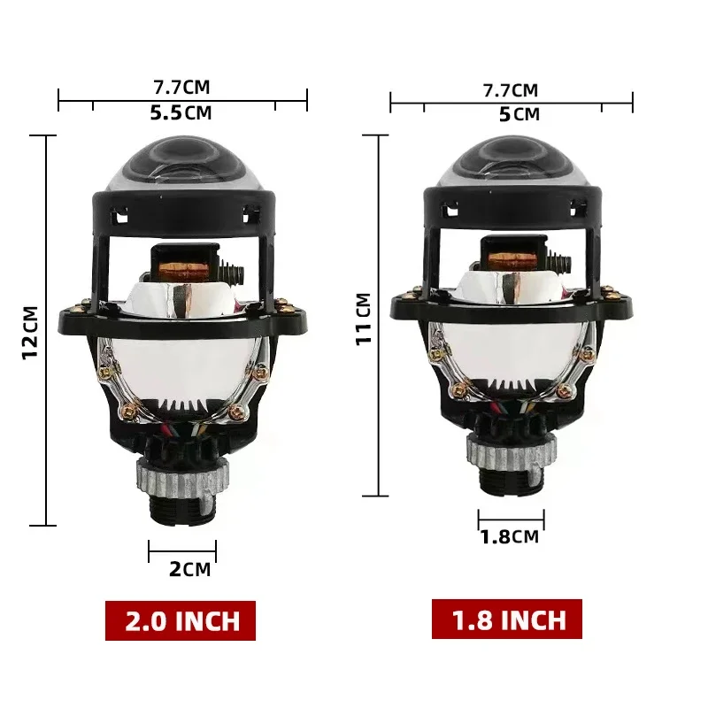 SANVI 1.8 2.0 Inch Bi LED Projector Lenses for Headlights H7 H4 H1 9005 9006 9007 LED Lights Auto Car Lights Motorcycles