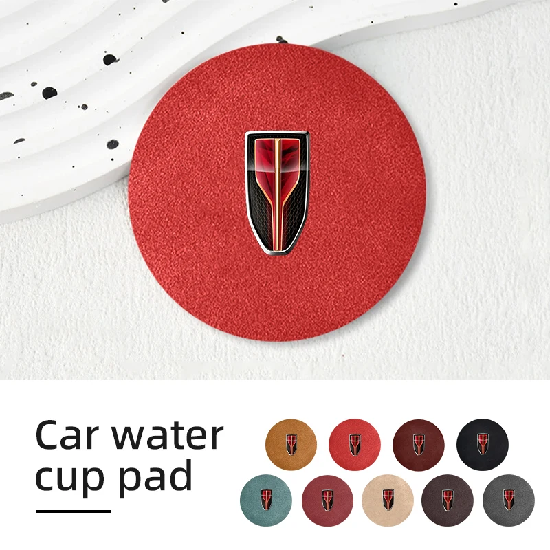 2PCS Car Coaster Cup Holder Anti-slip Accessories For Hongqi HS5 H5 H9 E-QH5 HS7 E-HS9 H7 E-HS3