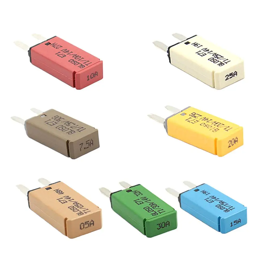 7 قطع تيار مستمر 28 فولت 5A 7.5A 30A قطاع دارة ATM بليد الصمامات #4