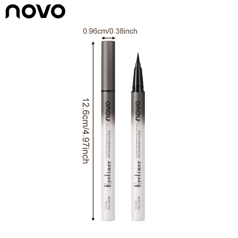 محدد عيون سائل مقاوم للماء، سريع الجفاف، مقاوم للعرق، مقاوم للتلطخ وطويل الأمد، بطانة عالية المصطبغة للمظهر الجريء، #6