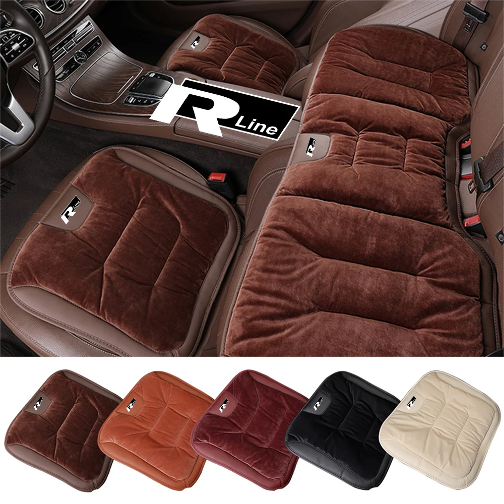 Flannel Car Cushion Seat Cover Auto Supplies Accessories For VW Volkswagen Rline Golf 4 Scirocco CADDY Tiguan Touran TSI TDI GTI