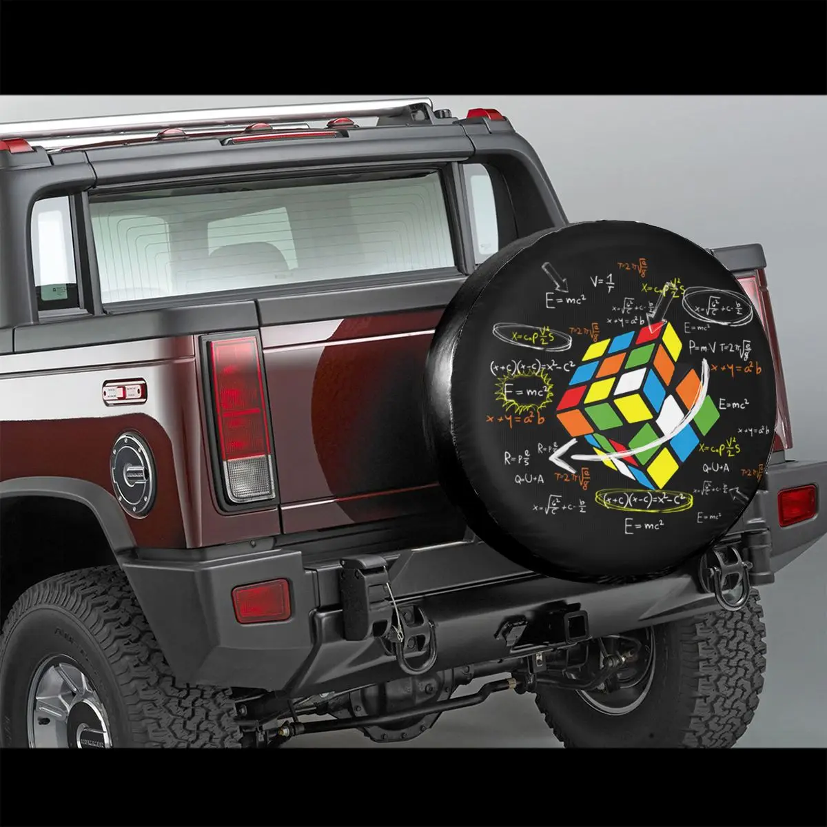 Cool Math Rubix Rubik Player Cube Spare Tire Cover Bag for Suzuki Rubics Math Lovers Waterproof Dust-Proof Car Wheel Covers