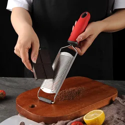 Cheese Grater & Lemon Zester With Protect Cover Cleaning Brush Stainless Steel Cheese Slicer Dishwasher Safe Kitchen Gadget