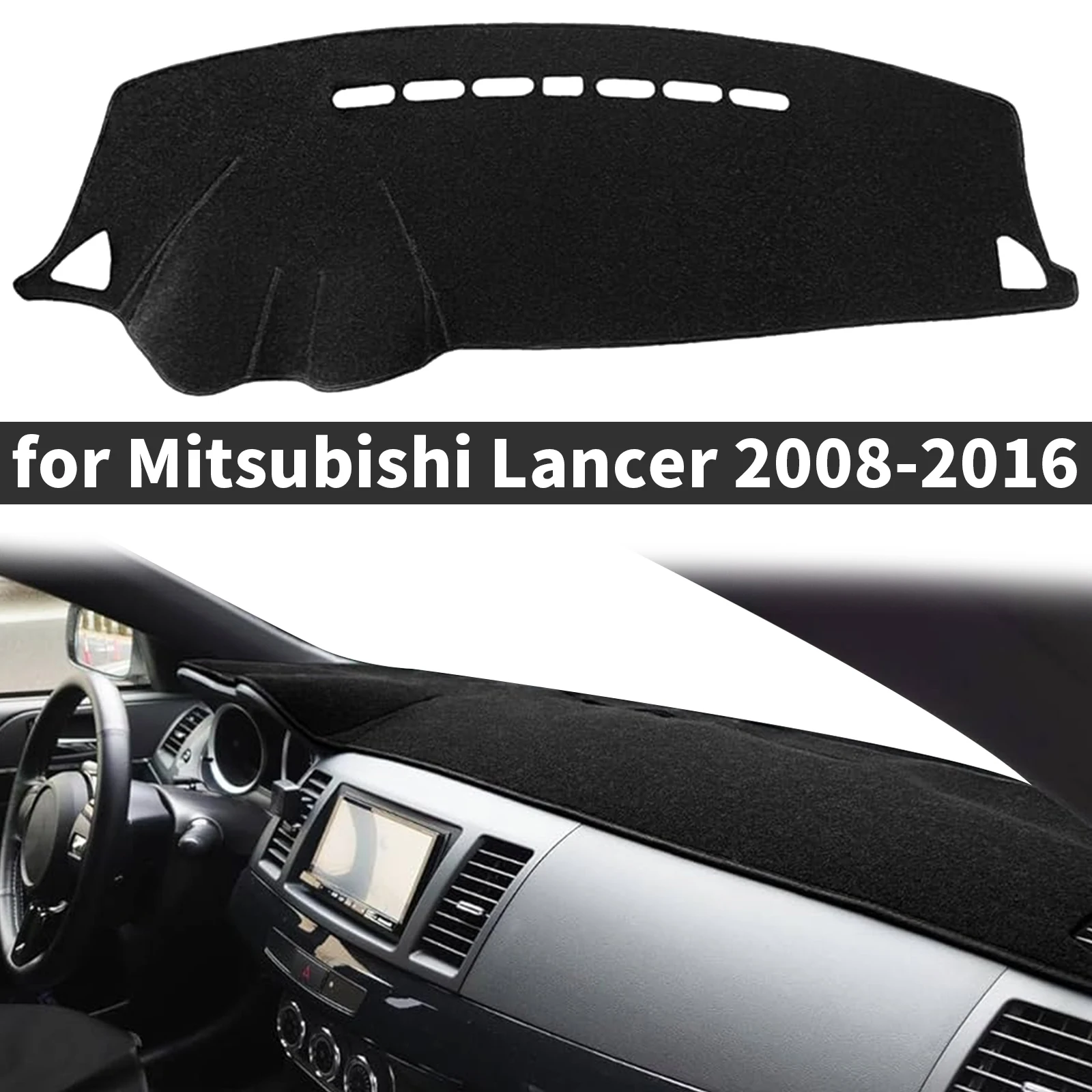 

for Mitsubishi Lancer 2008-2016 Ralliart EVO X Galant Fortis EX DashMat Sunshade Dashmat Protective Carpet Dashboard Cover Pad