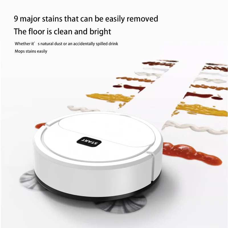 2024 Automatic Sweeping Robot Mini Home Vacuum Cleaner USB Rechargeable Wet Dry Sweeping Lazybones Intelligent 3 In1 Sweeper