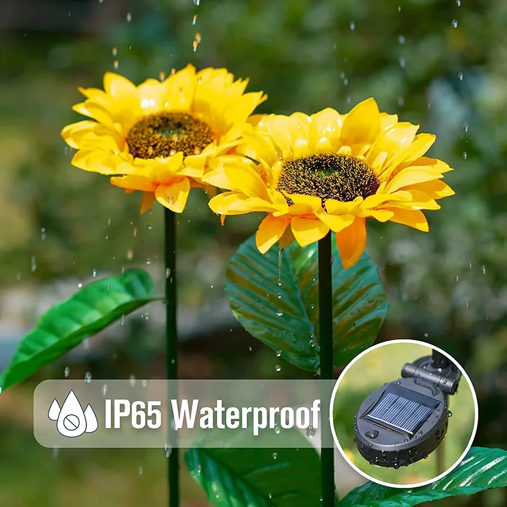 Simulated Outdoor Solar Sunflowers Smart Sense Garden Lights Yard Wedding Decor Christmas Light Waterproof LED Lawn Light view 4
