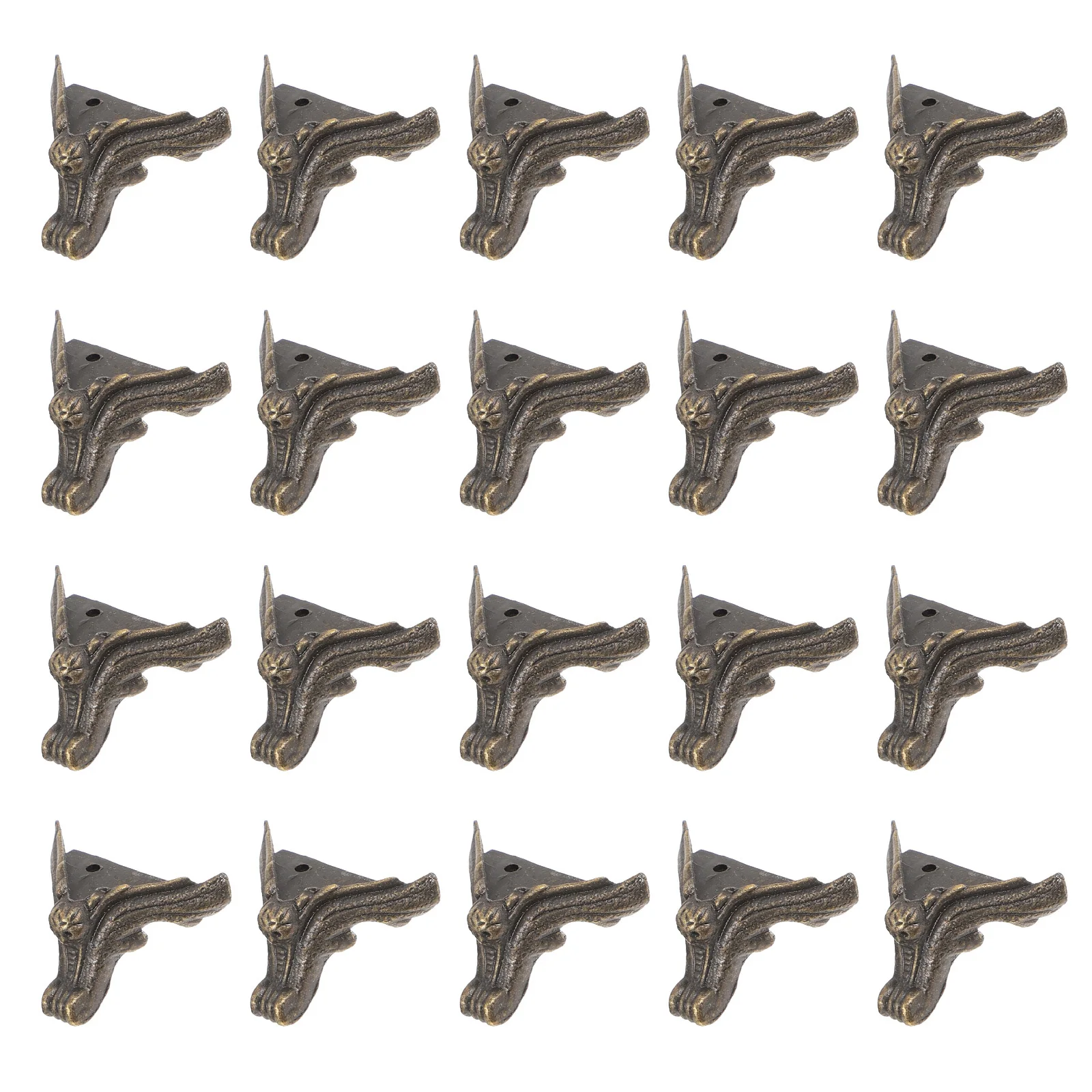 20 قطعة علبة خشبية على الطراز العتيق أرجل صندوق مجوهرات قدم ديكور واقي أثاث زوايا صندوق دعم الملحقات