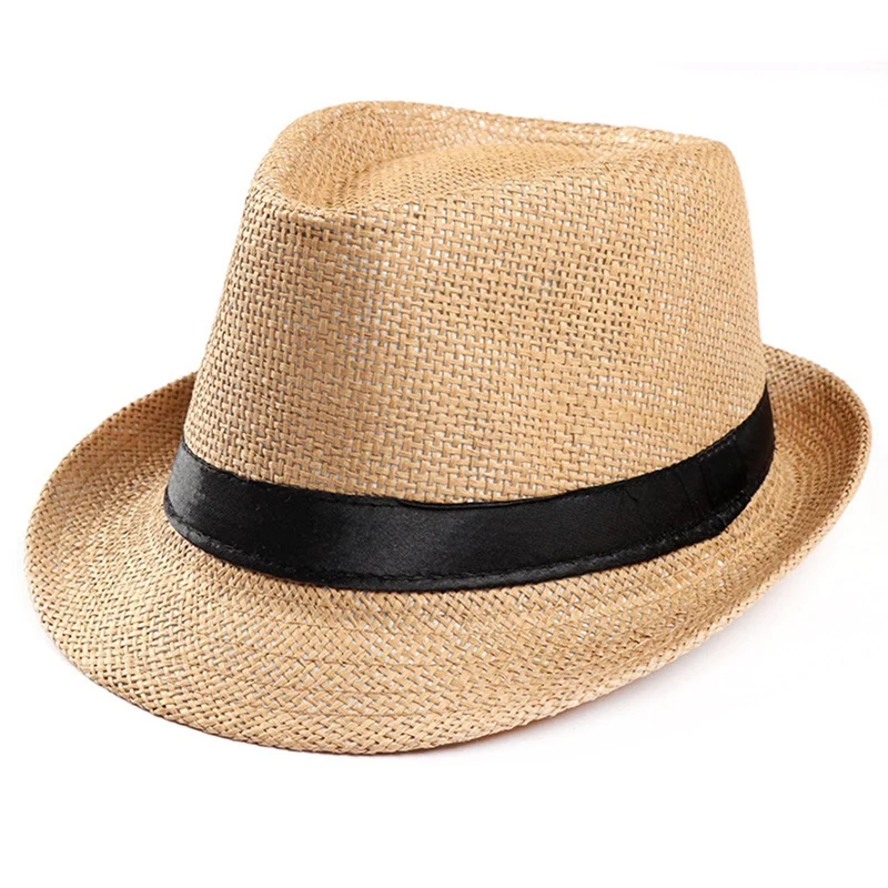 Gentleman Sonnenhut Urlaub Männer Stroh Hut Cowboy Sommer Retro Panama Reisen Reise Beiläufige Kappen Elegante Männlichen Chapeau Breite Krempe